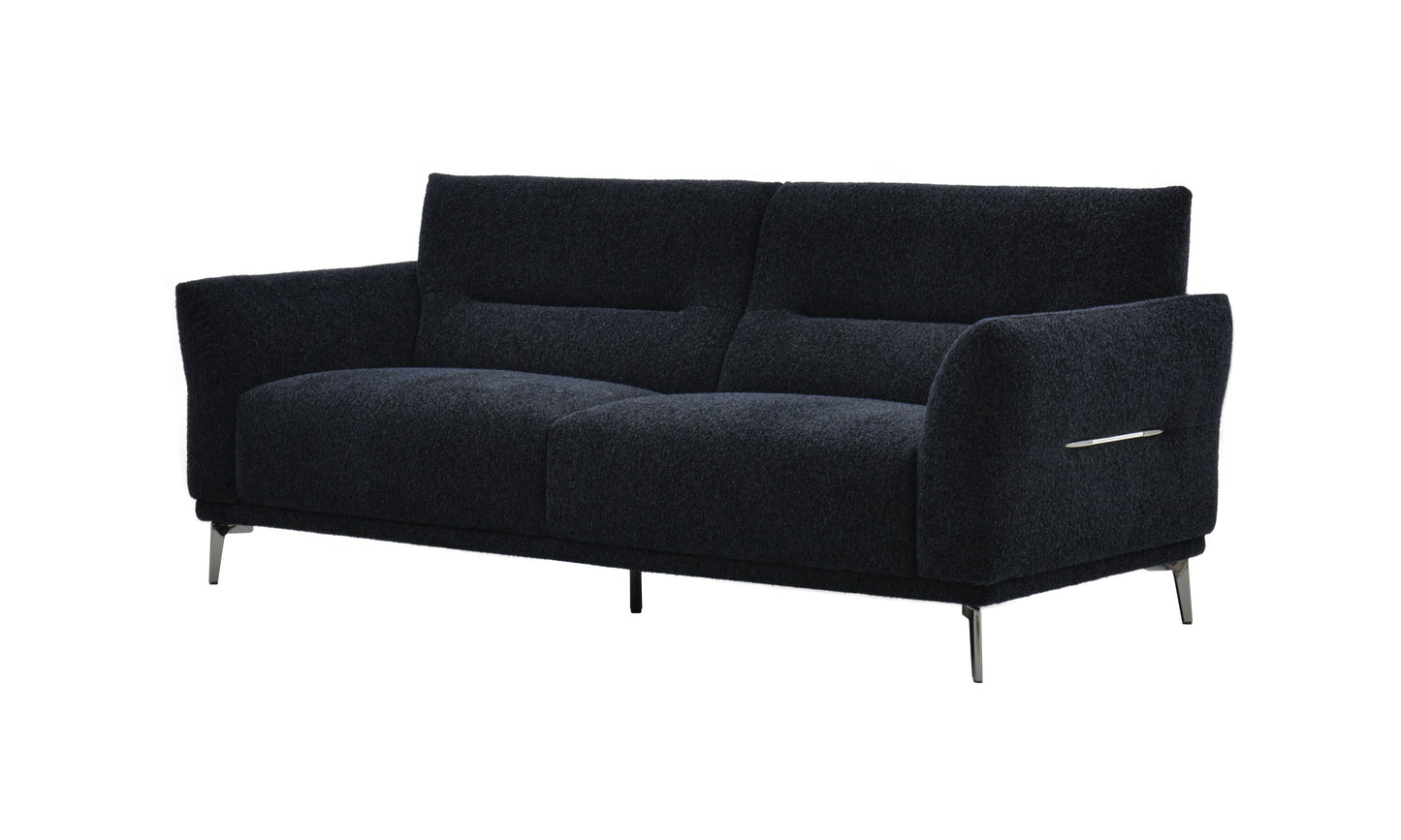 Albany 3 Seater Sofa – Midnight Black Bouclé | Deep Cushion Comfort