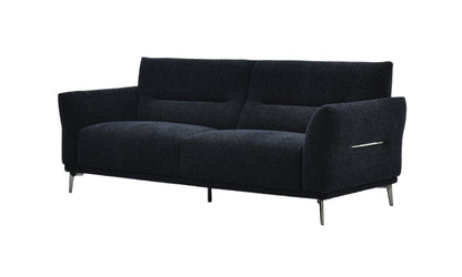Albany 3 Seater Sofa – Midnight Black Bouclé | Deep Cushion Comfort