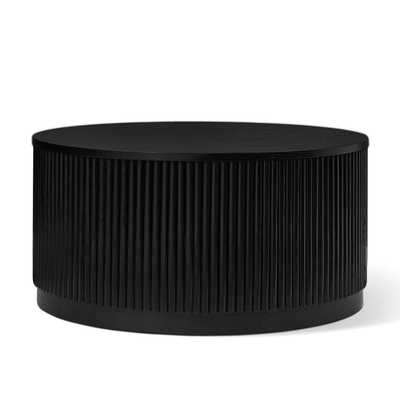 Allegro Black Wooden Round Coffee Table