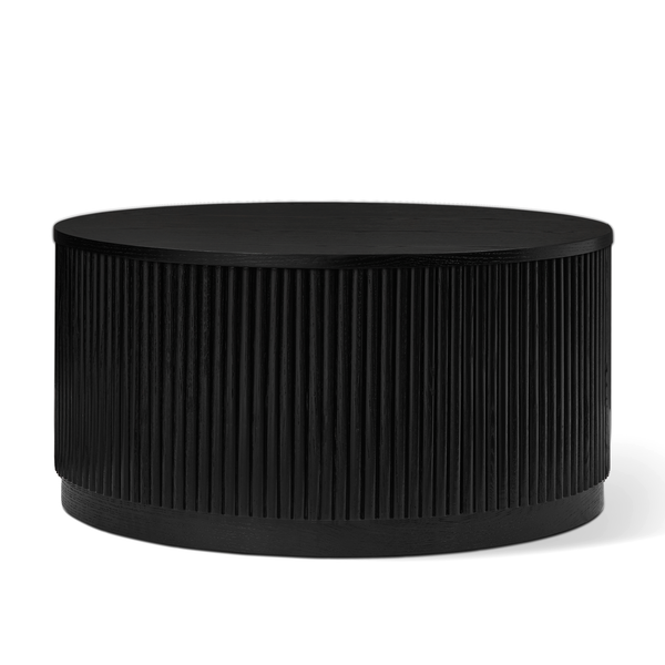 Allegro Black Wooden Round Coffee Table