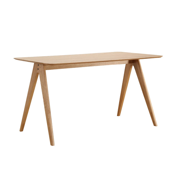 Edda Oak Rectangle Wooden Dining Table - 140cm