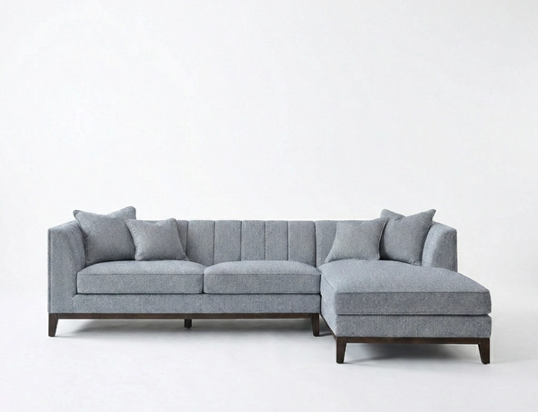 Cooper Right Hand Facing (RHF) Corner Sofa – Dolphin Bouclé | Mid-Century Modern