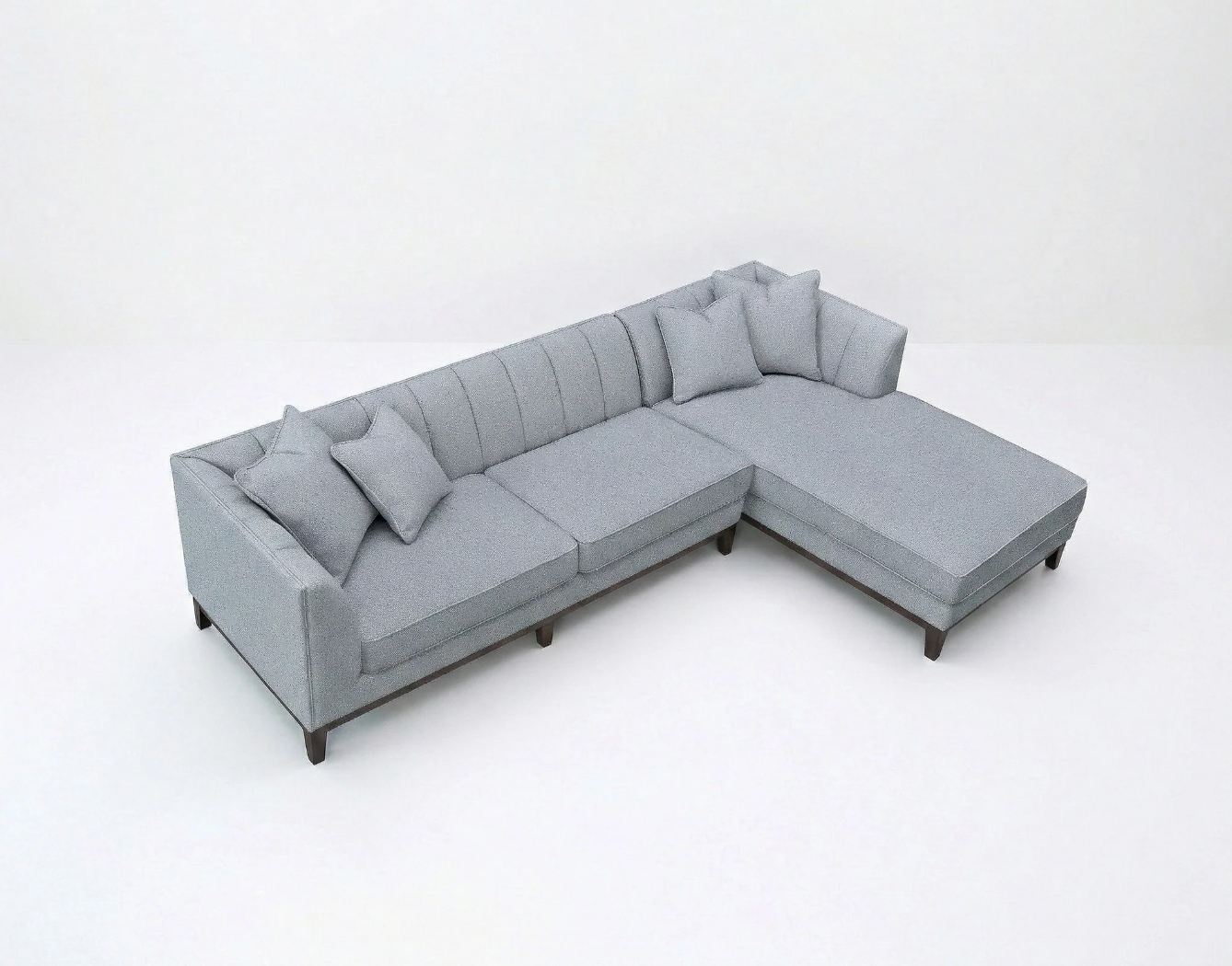 Cooper Right Hand Facing (RHF) Corner Sofa – Dolphin Bouclé | Mid-Century Modern