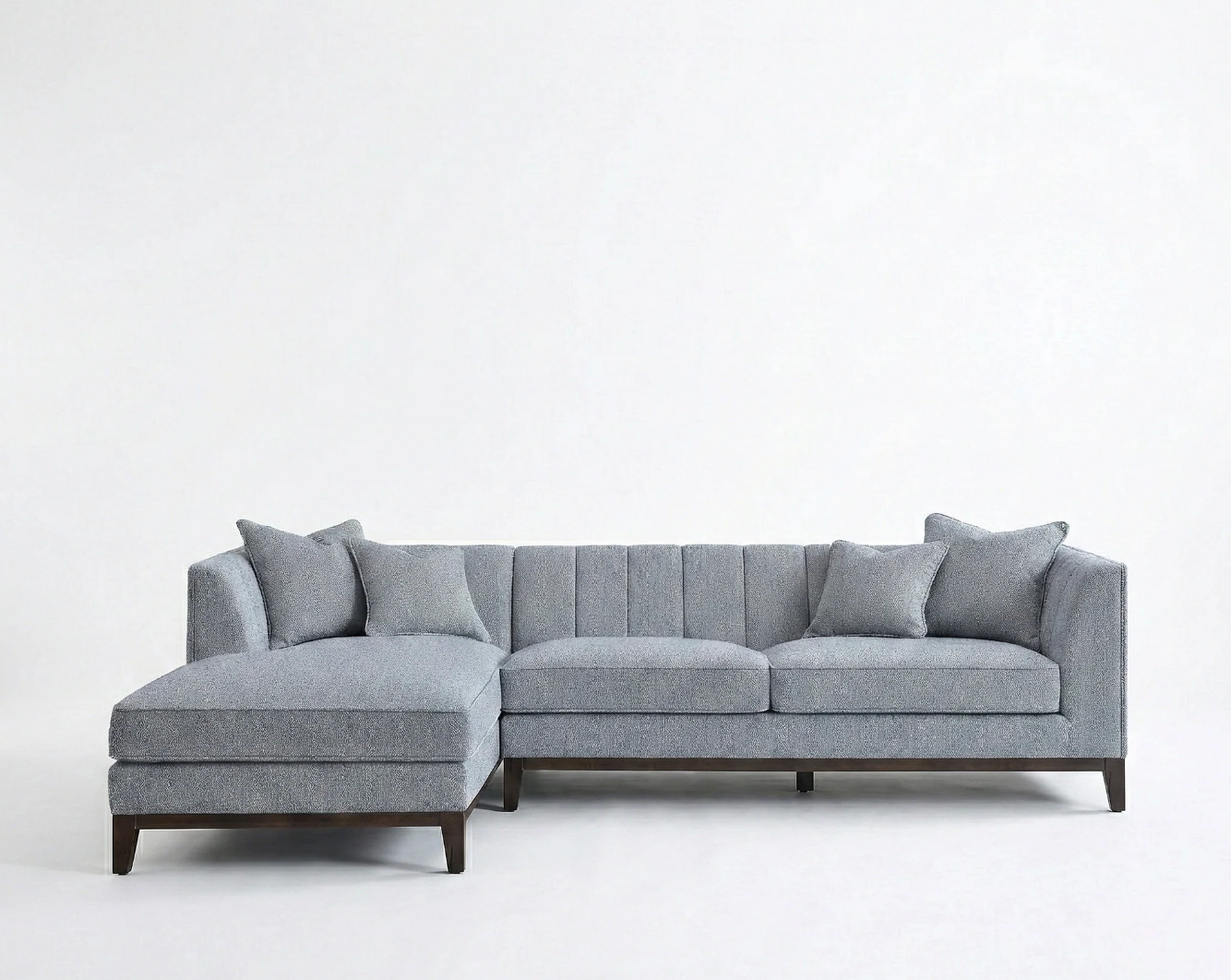 Cooper Left Hand Facing (LHF) Corner Sofa – Dolphin Bouclé | Mid-Century Modern