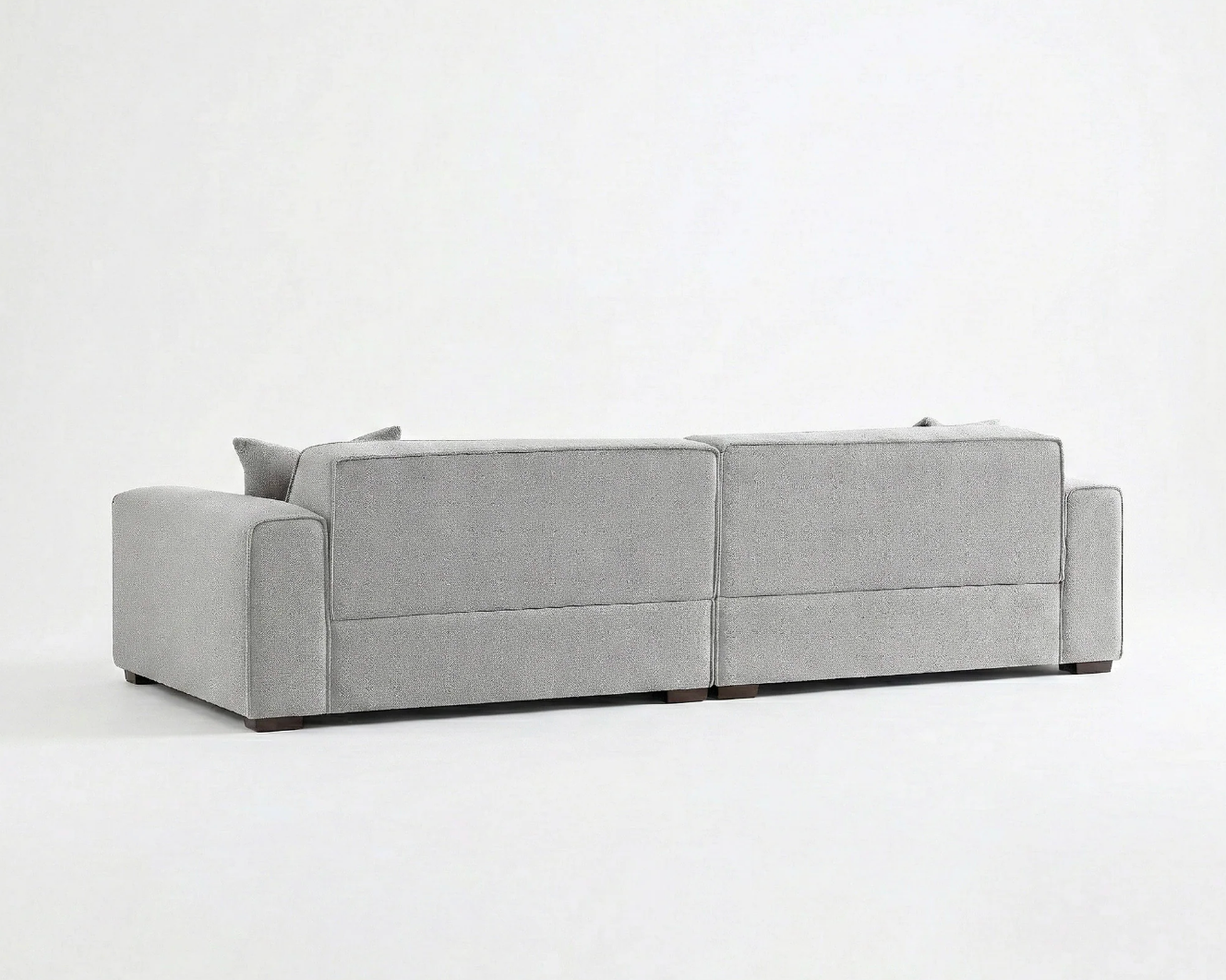Dakota 4 Seater Large Sofa – Pebble Grey Bouclé | Feather-Filled