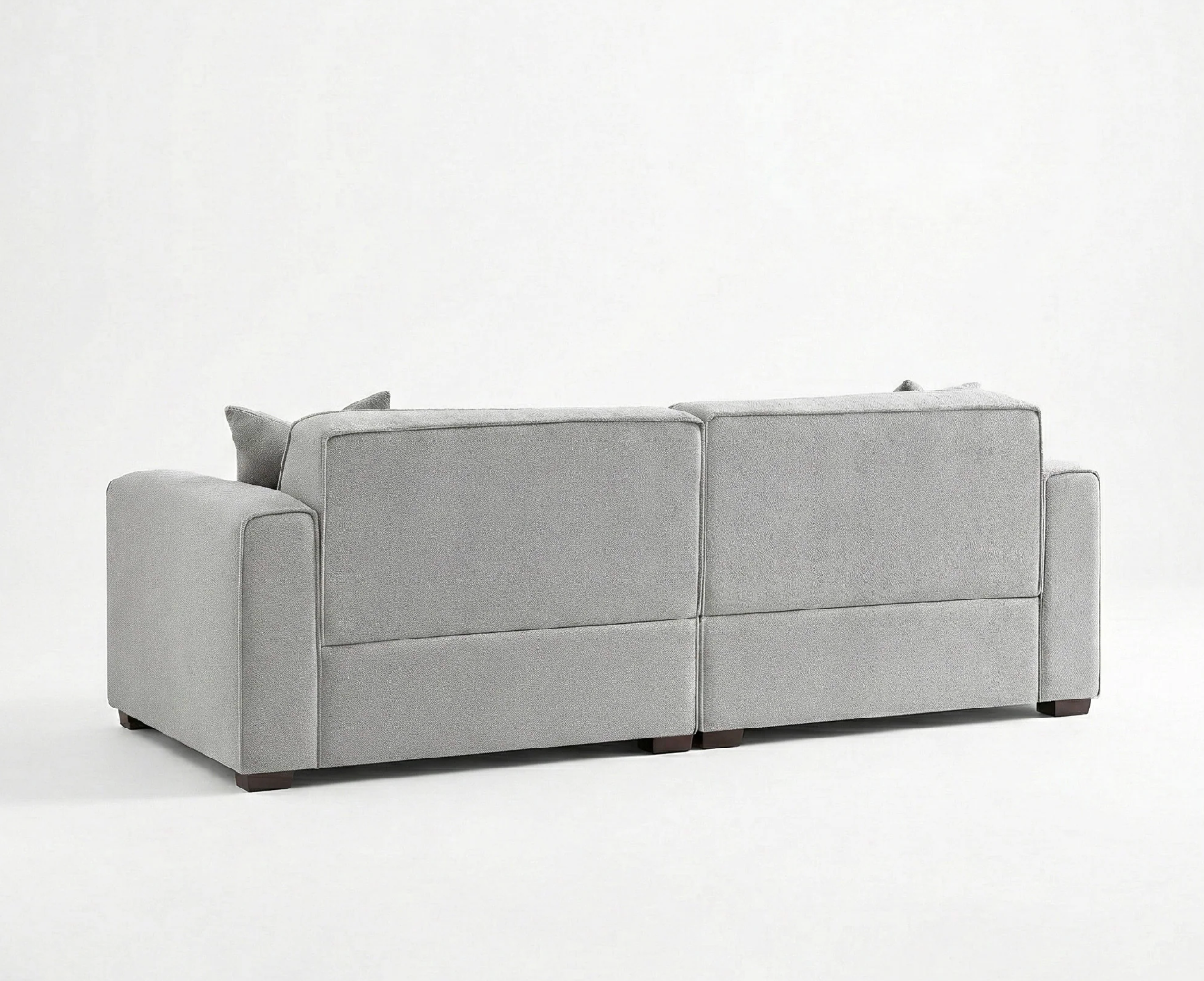 Dakota 3 Seater Sofa – Pebble Grey Bouclé | Feather-Filled