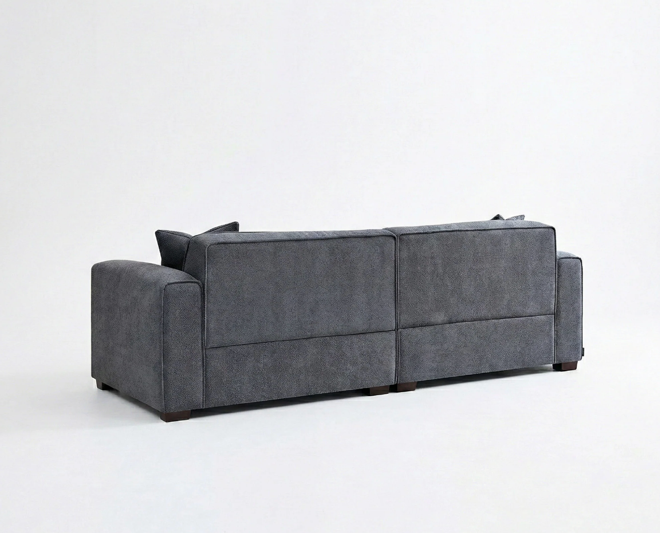 Dakota 3 Seater Sofa – Charcoal Grey Bouclé | Feather-Filled