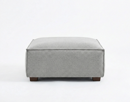 Dakota Modular Footstool – Pebble Grey Bouclé | Feather-Filled