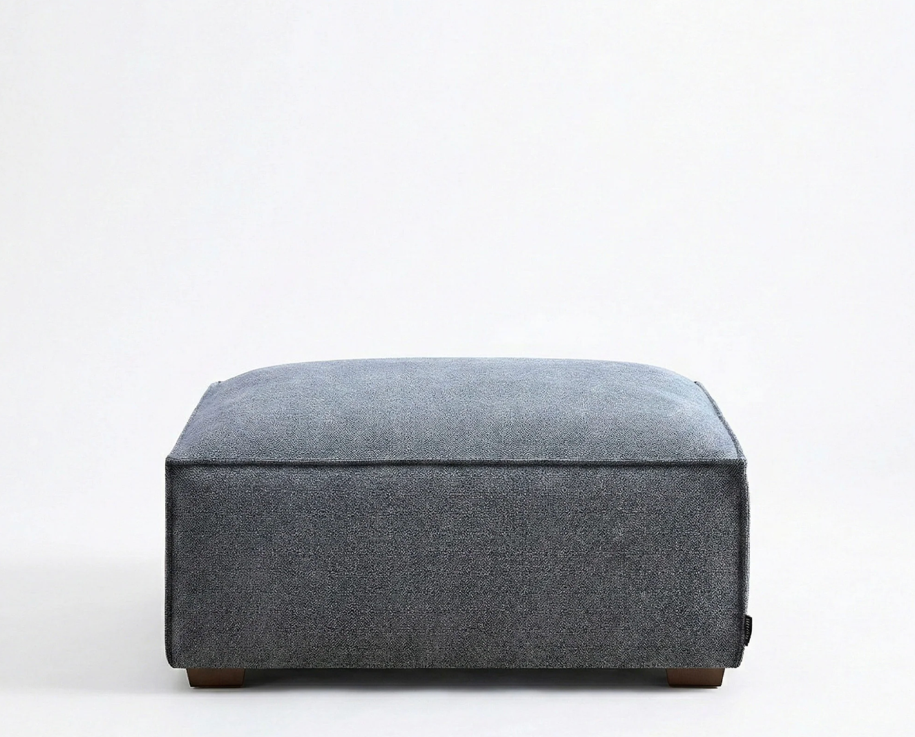 Dakota Modular Footstool – Charcoal Grey Bouclé | Feather-Filled
