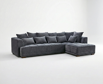 Gramercy Right Hand Facing (RHF) Corner Sofa – Steel Grey Velvet