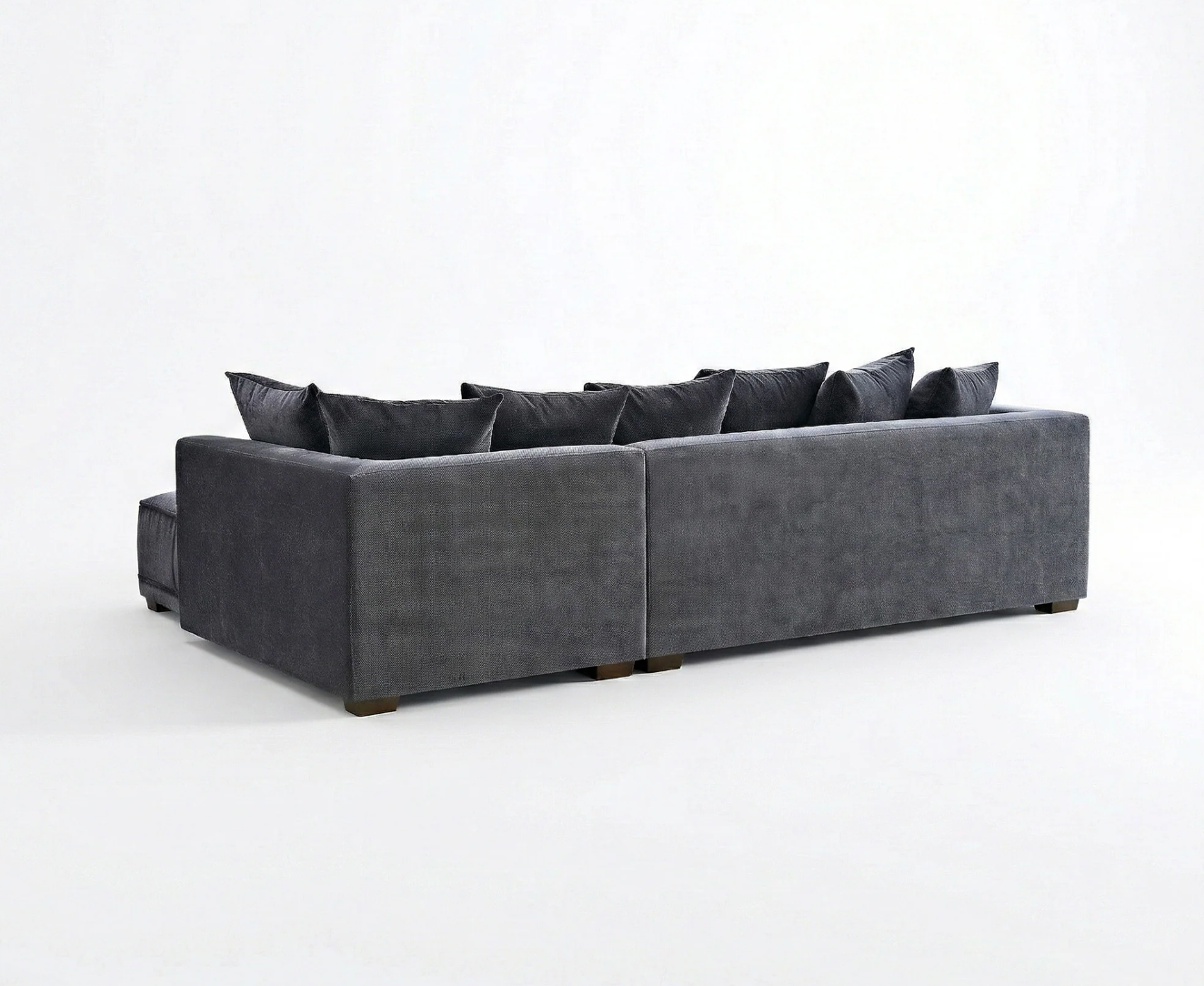 Gramercy Right Hand Facing (RHF) Corner Sofa – Steel Grey Velvet