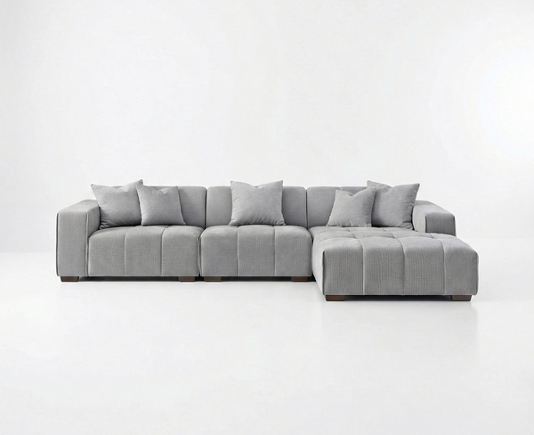Leonard Right Hand Facing (RHF) Corner Sofa – Cloudy Grey Bouclé