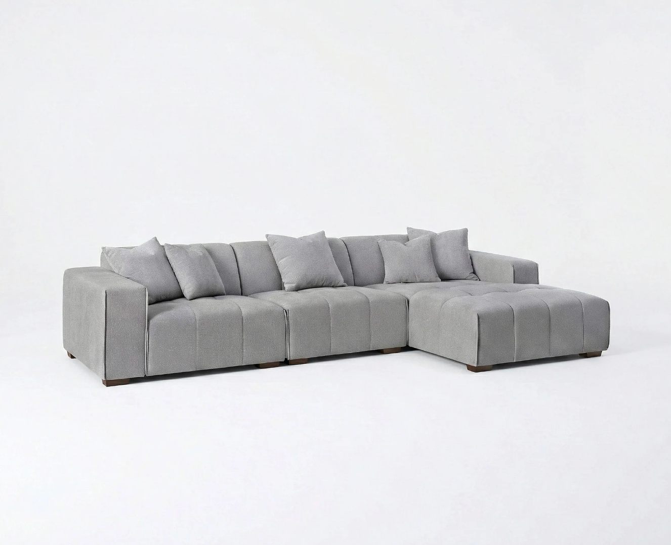 Leonard Right Hand Facing (RHF) Corner Sofa – Cloudy Grey Bouclé