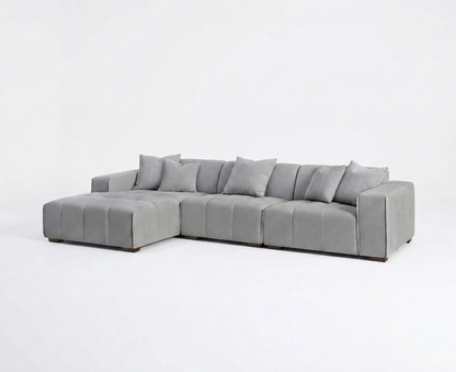 Leonard Left Hand Facing (LHF) Corner Sofa – Cloudy Grey Bouclé