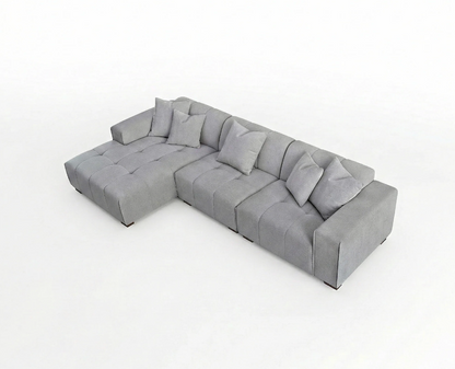 Leonard Left Hand Facing (LHF) Corner Sofa – Cloudy Grey Bouclé