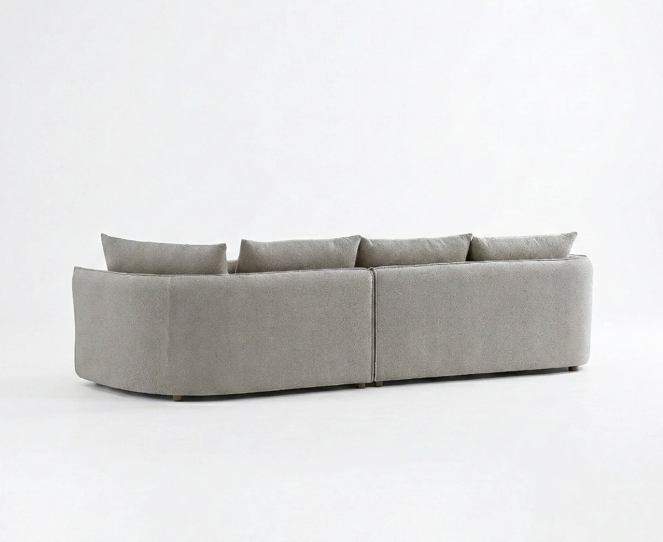 Rubin Right Hand Facing (RHF) Corner Sofa – Pebble Grey Bouclé