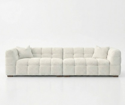 Tribeca Bubble 4 Seater Large Sofa – Oatmeal Beige Bouclé