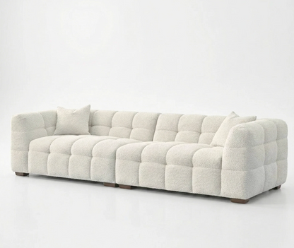 Tribeca Bubble 4 Seater Large Sofa – Oatmeal Beige Bouclé