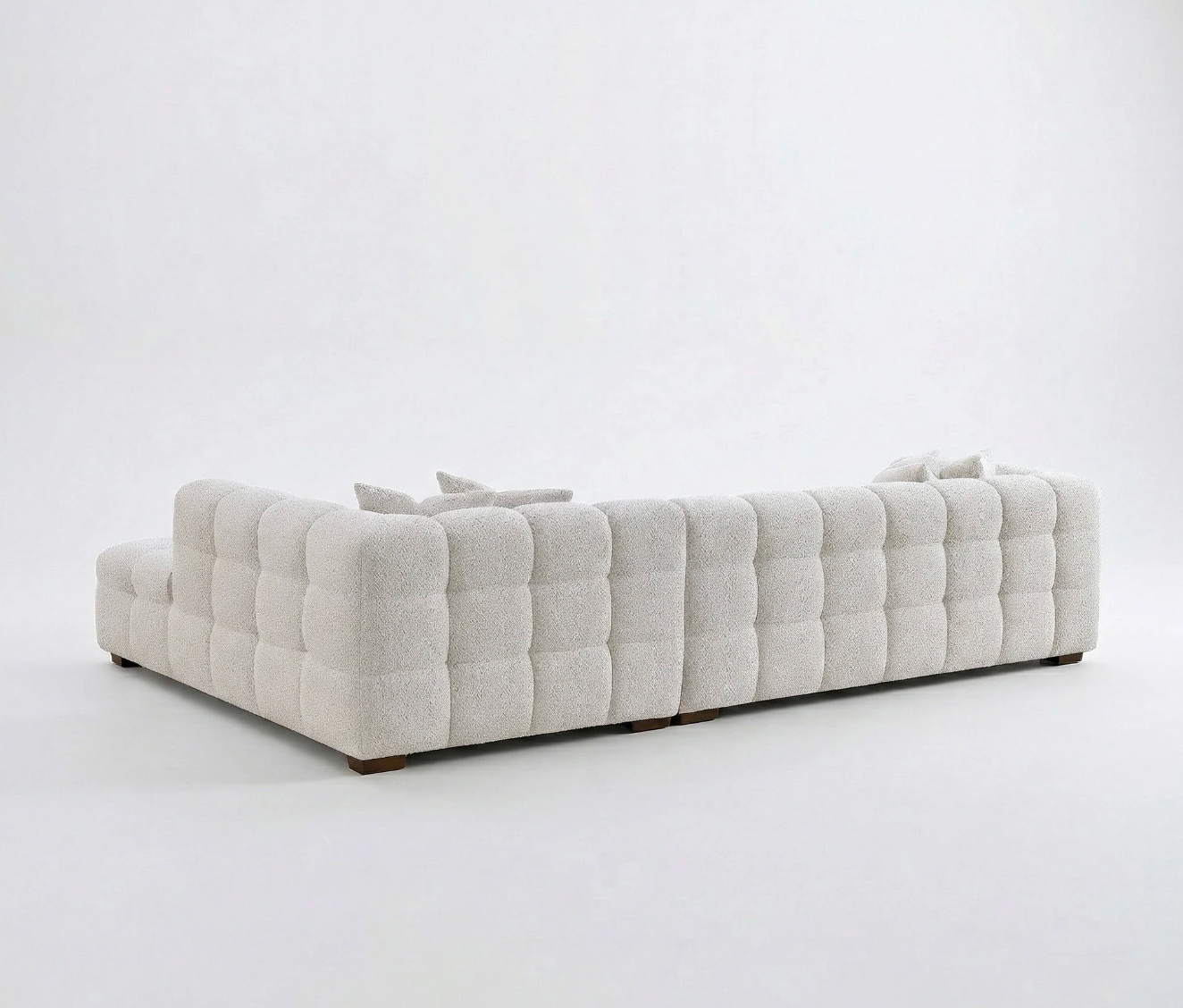 Tribeca Bubble Right Hand Facing (RHF) Corner Sofa – Oatmeal Beige Bouclé