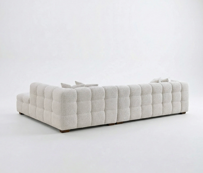 Tribeca Bubble Right Hand Facing (RHF) Corner Sofa – Oatmeal Beige Bouclé