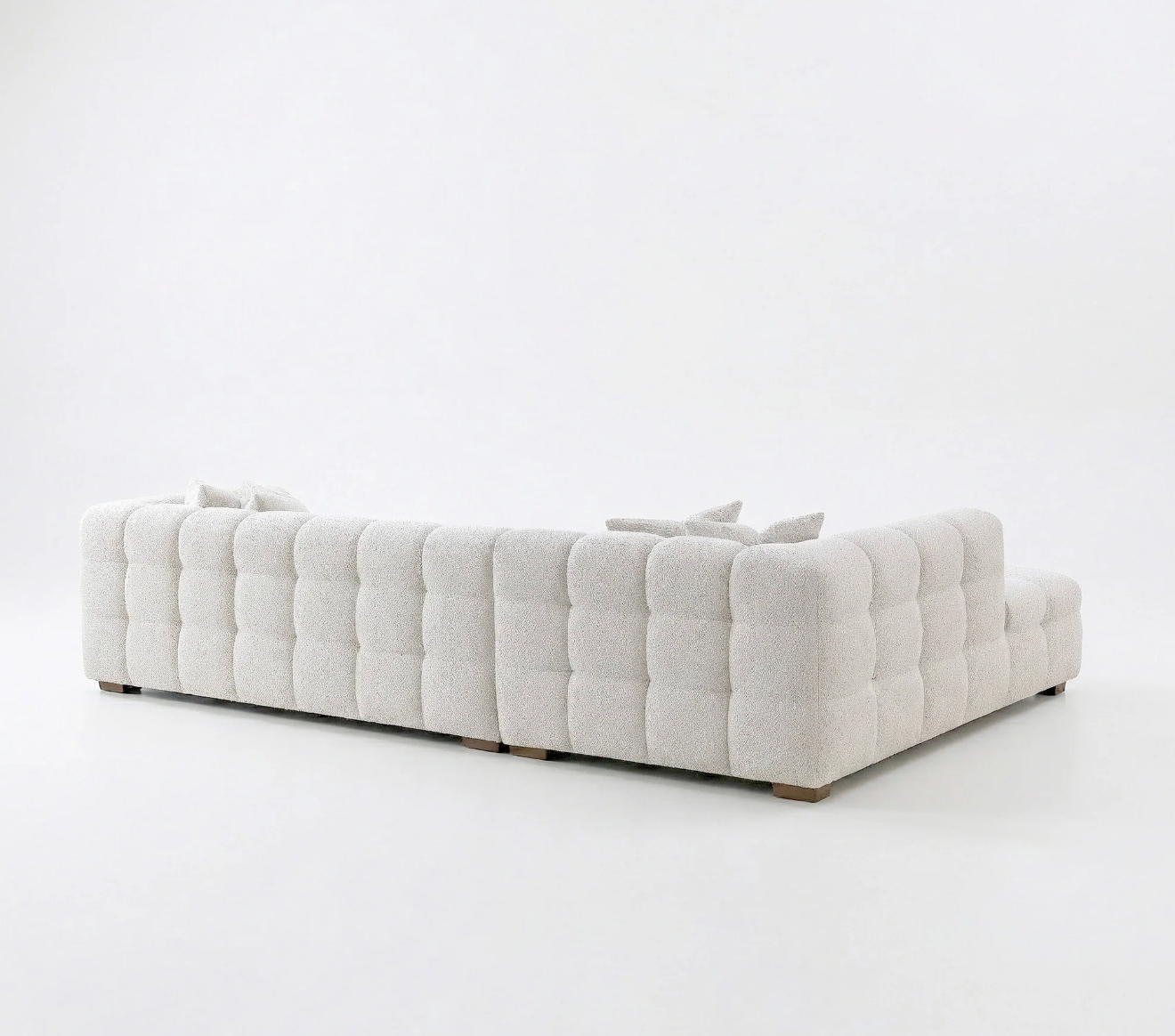 Tribeca Bubble Left Hand Facing (LHF) Corner Sofa – Oatmeal Beige Bouclé