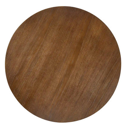 Vivid Brown Wooden Round Coffee Table